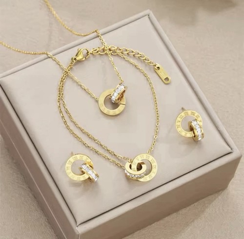 Goldenes schmuckset - goldenes,