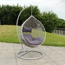 RELAXA Poltrona Sedia a Dondolo Sospesa da Giardino Terrazzo in Rattan Esterno