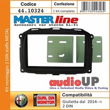 MASCHERINA AUTORADIO 2 DIN ADATTATORE CON STAFFE ALFA ROMEO GIULIETTA DAL 2014->