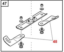 Coppia lame rientrante destra ORIGINALE GIANNI FERRARI macchina professionale
