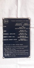 TARGHETTA ALLUMINIO LUBRIFICAZIONE LANCIA APPIA 2° - 3° SERIE ORIGINALE USATO