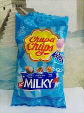 Chupa Chups Milky busta 120 pz lecca lecca fragola caramello cioccolato vaniglia