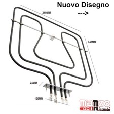 RESISTENZA FORNO ELECTROLUX REX ZANUSSI 800+1650W 357077002 3970129015