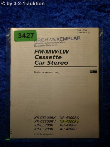 Sony manuale 4300rv 4300rx - manuale,