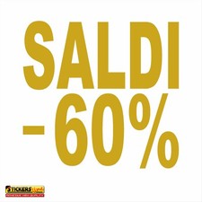 Adesivo SALDI vetrina negozio