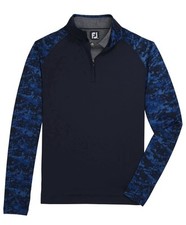 Maglione mimetico FootJoy Golf - Uomo Navy nuovo con etichette.