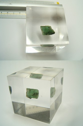 Cubo plexiglass con - plexiglass, radice