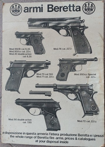 Armi beretta cartello da - -,