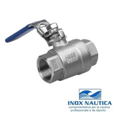 VALVOLA RUBINETTO A SFERA IN ACCIAIO INOX 316 A 2 VIE FEMMINA/FEMMINA