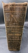 Libro Antico. La Sacra Bibbia. Vol III e Vol IV. Antonio Martini. Firenze 1852 