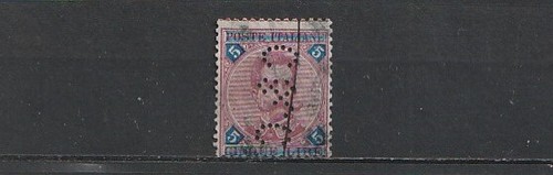 1891 umberto perfin lire - perfin,