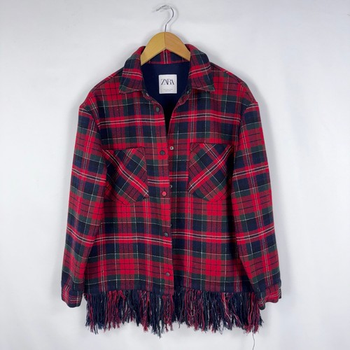 Zara giacca shacket frange - giacca,