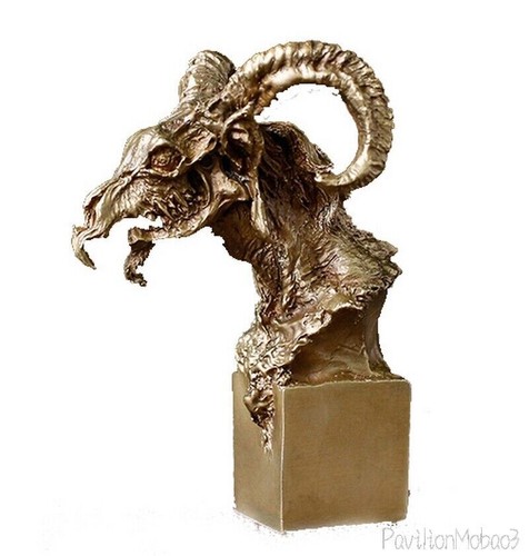 Statua testa capra in - testa,