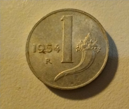 Moneta lira 1954 - moneta, 1