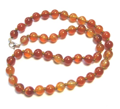 Collana sfera carneol - collana,