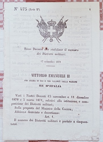 1871 regno italia regio - 1871-regno, d'italia-regio