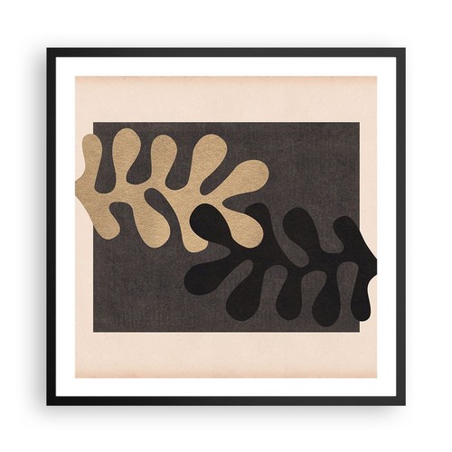 Poster 60x60cm foglie - poster, forma