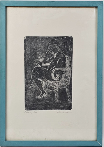Quadro mino maccari xilografia - mino,