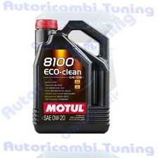 5 Litri Olio Motore AUTO Motul 8100 ECO-CLEAN 0W20 C5 C6 100% SINTETICO