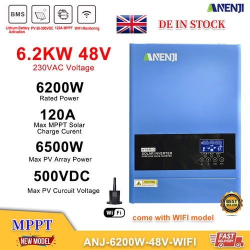 Inverter solare 6200w ibrido - solare,
