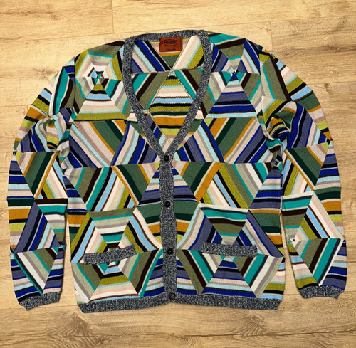 Cardigan maglia patchwork