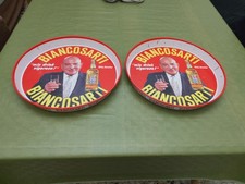 coppia di  vassoi in  latta Biancosarti  Telly Savalas