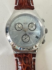 YCZ400 Swatch - 1998 Wheeling Olympia Logo Olympic Special Irony Chrono - Nuovo