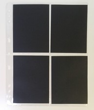 confezione 10 fogli inserti a 4 tasche per raccoglitore di santini figurine ecc