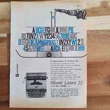 MACCHINE DA SCRIVERE OLIVETTI - ADVERT PUBBLICITA' D'EPOCA ADVERTIS ADV-SEL