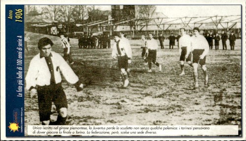 Cartolina calcio juve perde - juve,