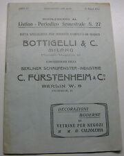BOTTIGELLI & C. "Decorazioni moderne di vetrine per negozi di calzoleria" 1913