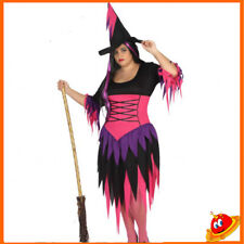 Costume Carnevale Halloween Donna Travestimento Strega Taglia Forte Tg  46 a 50
