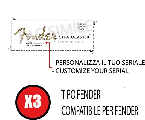 Decal tipo fender - tipo,