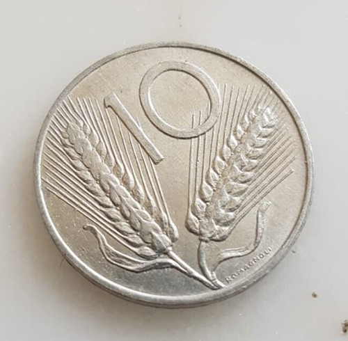 Moneta lire spighe - moneta, 10