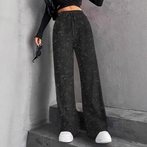 Pantalone con coulisse borchie