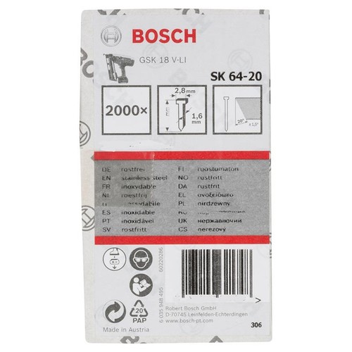 Bosch testa svasata chiodo