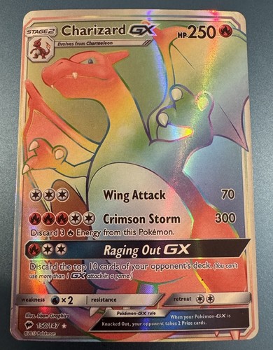 Carta pokémon charizard - pokémon, gx