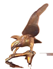 Grande Aquila statua in ottone