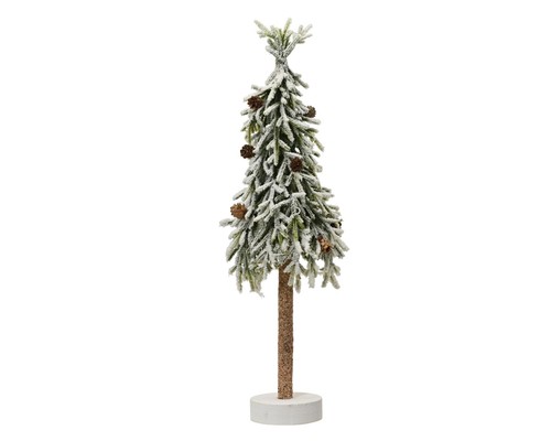 Albero natale innevato con - albero,