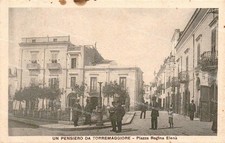 dq38 cartolina un pensiero da torremaggiore piazza regina elena foggia 1925