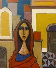 IRITI Francesco donna metafisica ritratto MADONNA fanciulla Arte Moderna 