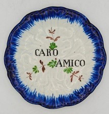 Mondovì - Piatto - Vedova Besio E Figli - Epoca '800 " Caro Amico"
