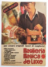 Pubblicita' Maglieria Magica De Luxe Per Adulti Mattel Advertising 1977 (T10