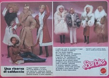Pubblicità Italian Clipping 1982 Mattel BARBIE SOPRABITI IN PELLE calduccio .