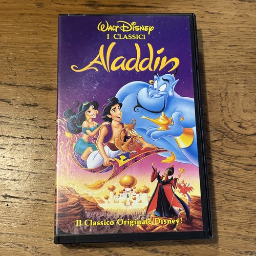 Videocassetta vhs aladdin walt - vhs,