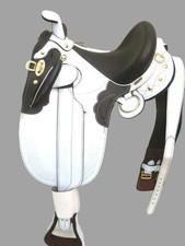 Sella da cavallo stock bianca