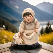 THUN Presepe Classico  Donna con Becchime Gallina Champagne 