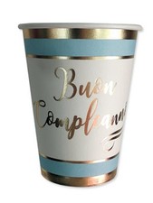 BICCHIERI BUON COMPLEANNO CHIC