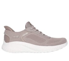 Skechers Slip Ins Bobs Squad Chaos Beige Scarpe Shoes Donna Sportive 117497 TPE