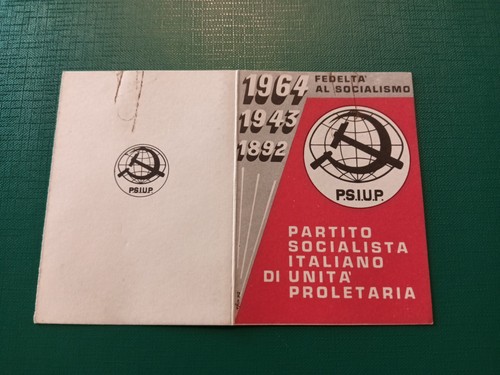 Tessera partito socialista - tessera,